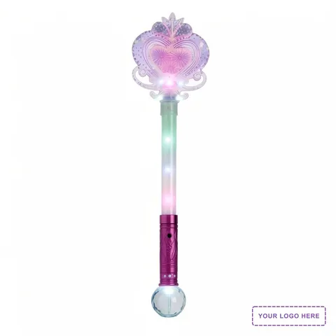 22.5" Big Light Up Heart Princess Wand