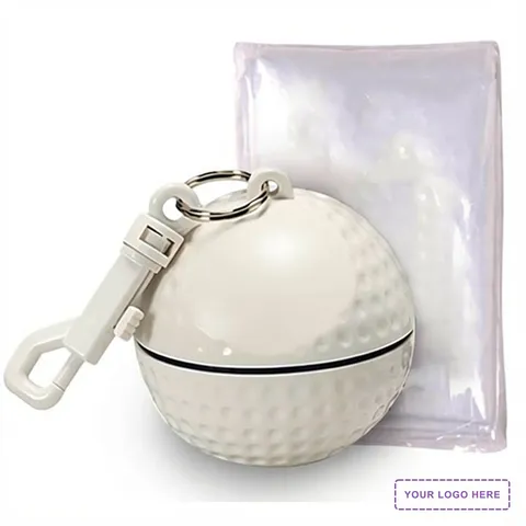 Rain Poncho in Golf Ball Sport Safe w/ Clip