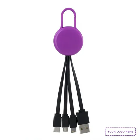 Colorful Clip 3 In 1 Charging Cable