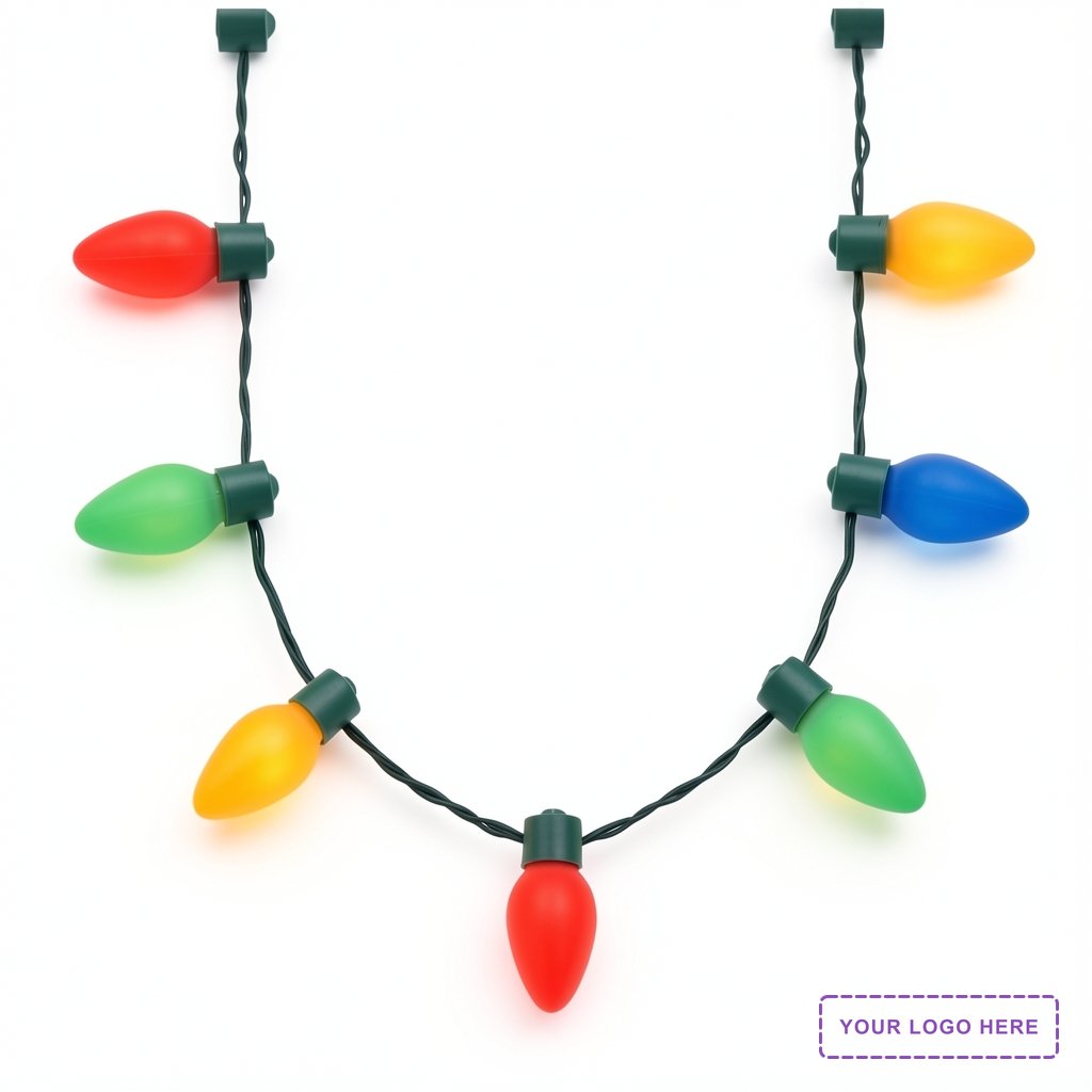 9 Lights Christmas Bulb Necklace