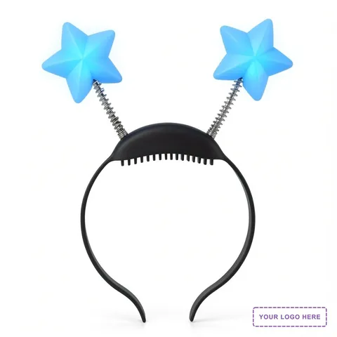 Blue star light-up head boppers