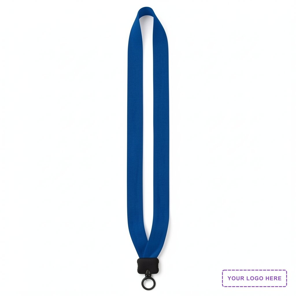 3/4" Cotton Lanyard with Plastic Clamshell & O-Ring