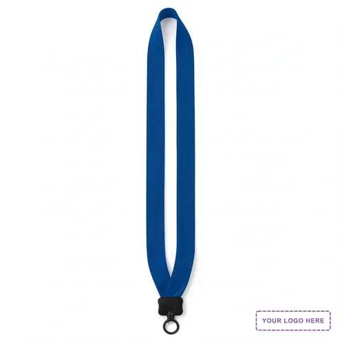 3/4" Cotton Lanyard with Plastic Clamshell & O-Ring