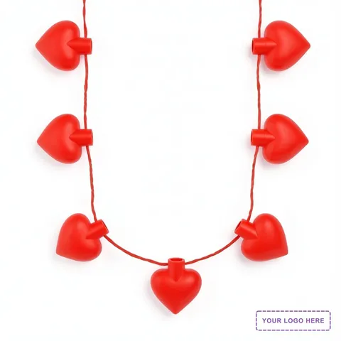Valentine Hearts String Lights Necklace