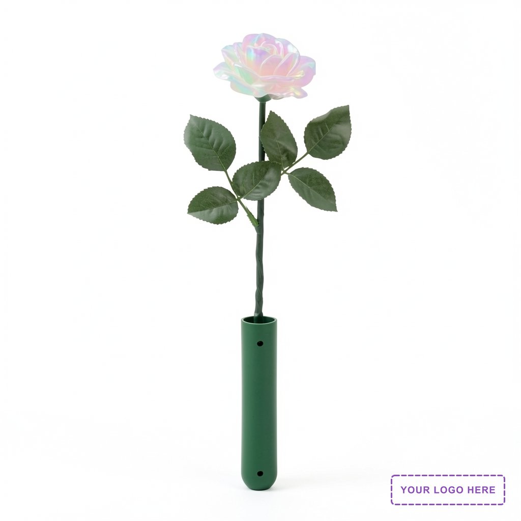 LED Rose Iridescent Flower Wands