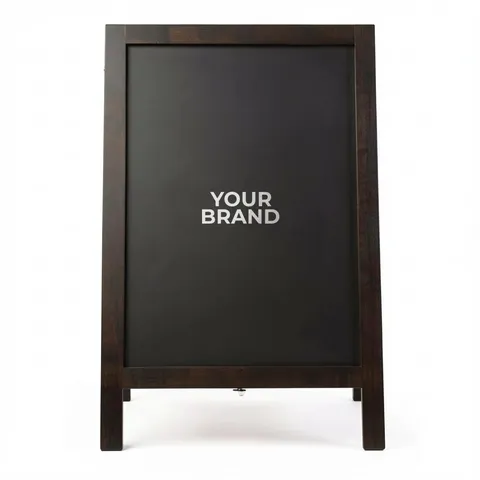 32.5" Deluxe Wood A-Frame Imprinted Chalkboard Kit