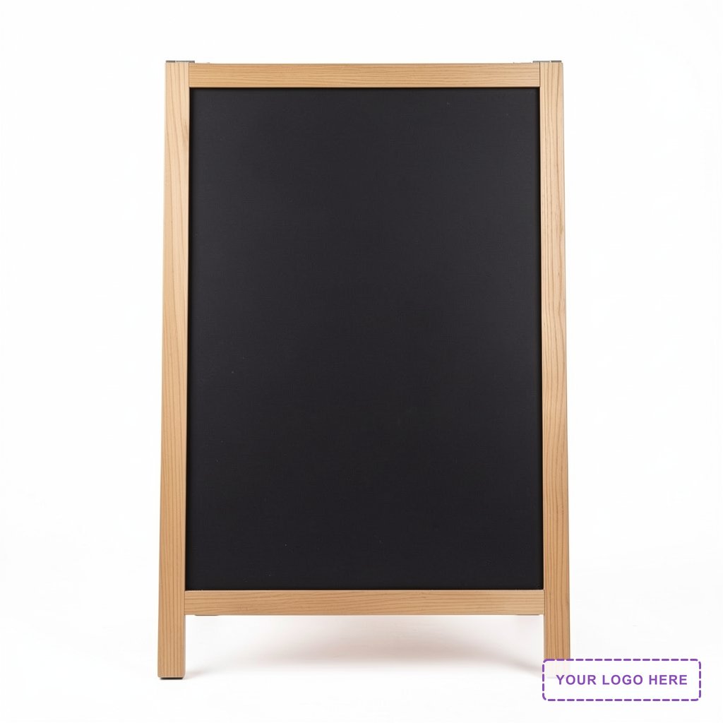 46" Deluxe Wood A-Frame Imprinted Chalkboard Kit