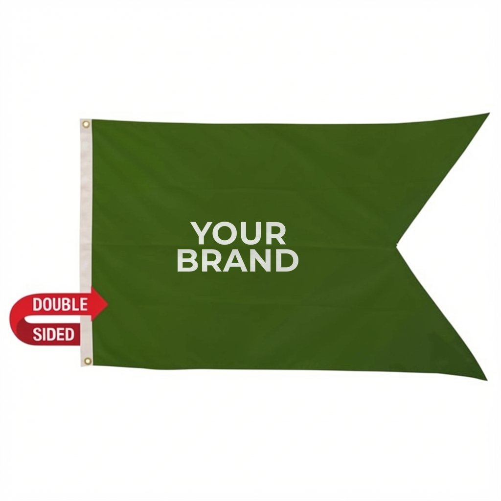 2.5' x 4' Polyester Guidon Flag Double-Sided