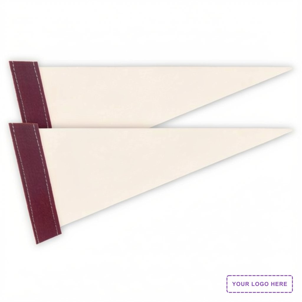 4" x 10" White Felt Pennant