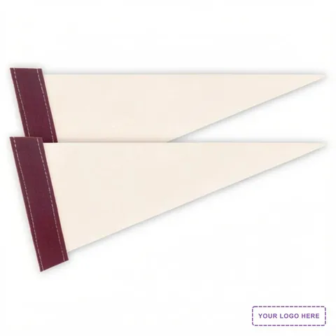 4" x 10" White Felt Pennant
