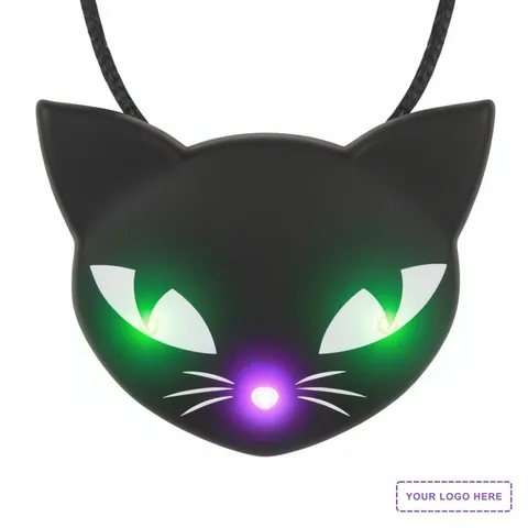Spooky Cat Eyes Necklace, LED Halloween Jewelry