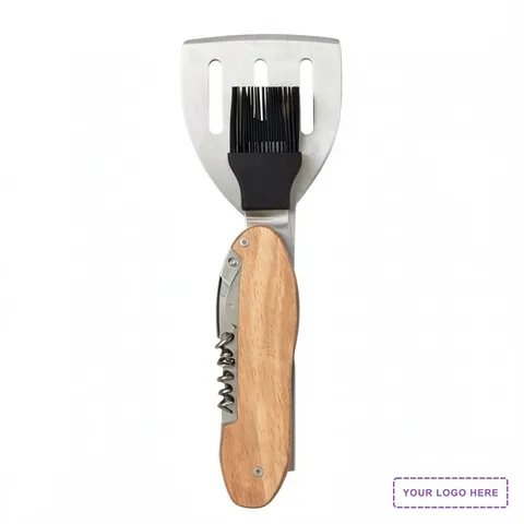 5 Piece BBQ Multi-Tool Spatula Fork Brush