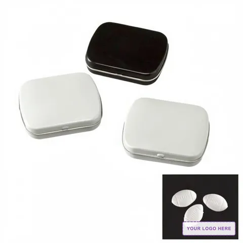 Domed Tin with Football Shaped Mints