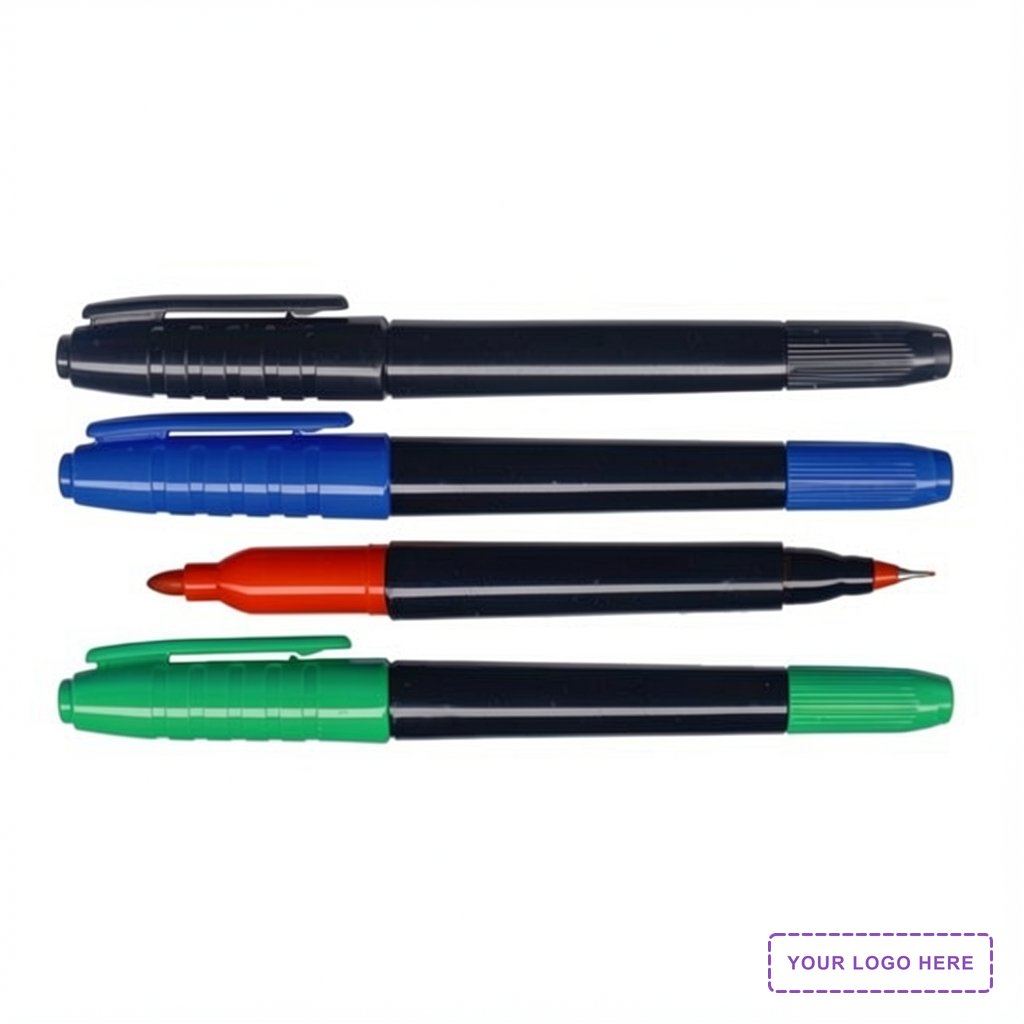 Double Ended Permanent Marker with Fine & Medium Tip
