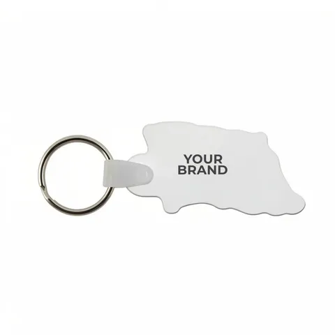 Flag Shaped USA Made Vinyl Keychain