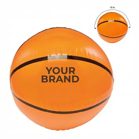16" Inflatable Basketball Beach Ball