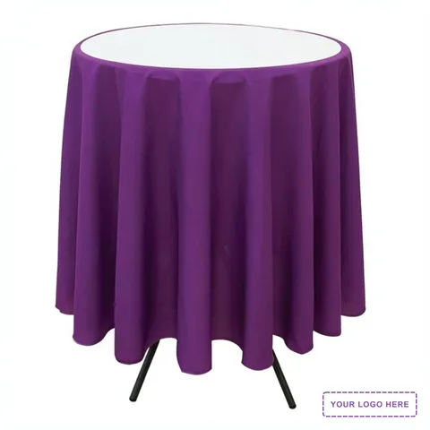 Bar-Height Round Table Throw with 33.25" Overhang
