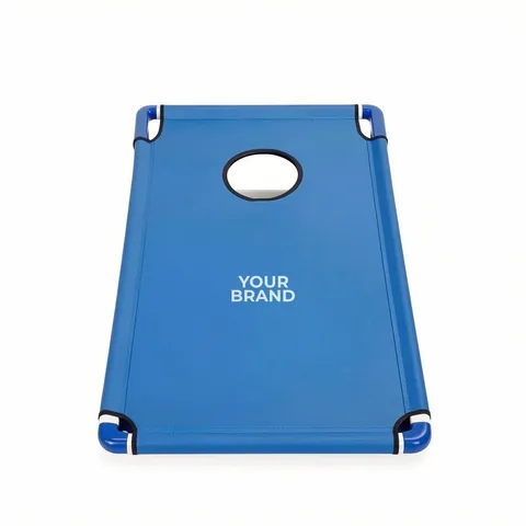 Portable Cornhole, 4 Royal & White Bean Bags