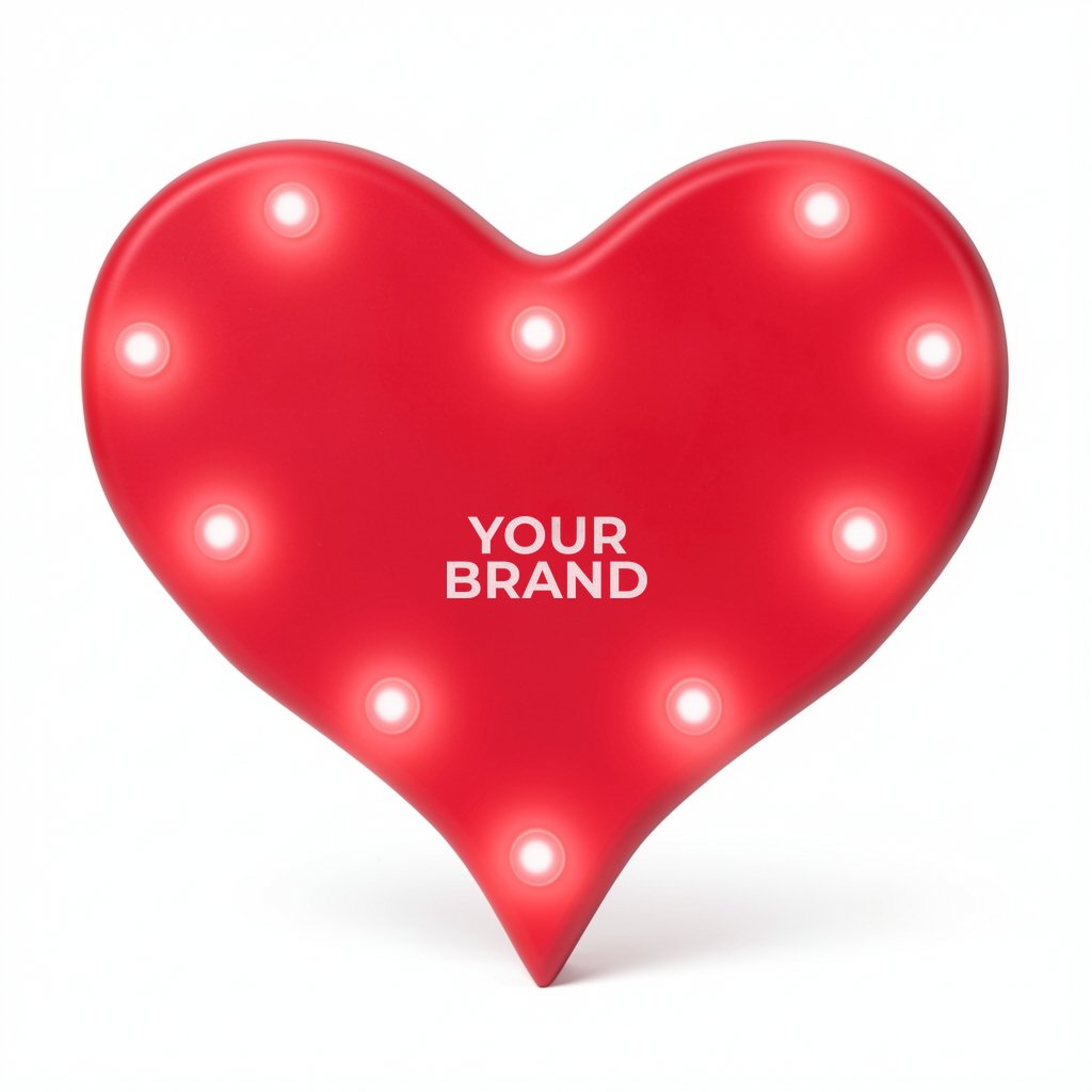 Perfect 10 Heart Blinking Lights
