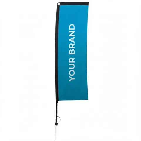 10' Premium Rectangle Sail Sign Kit (Single-Sided with Ground Spike)