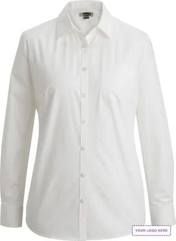 Essential Broadcloth Long Sleeve Ladies Shirt