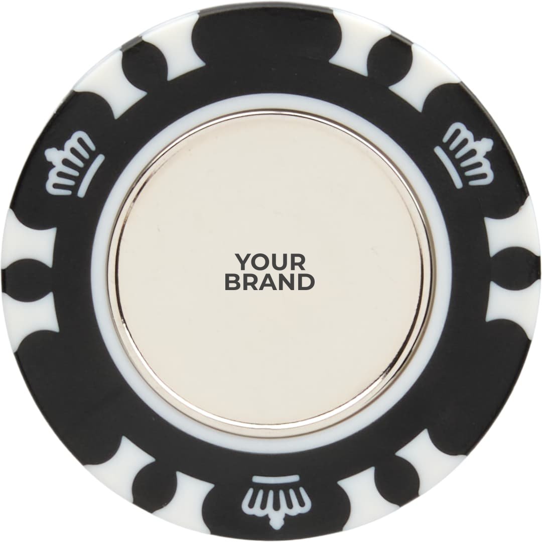 Recycled Poker Chip w/ Metal Ballmarker