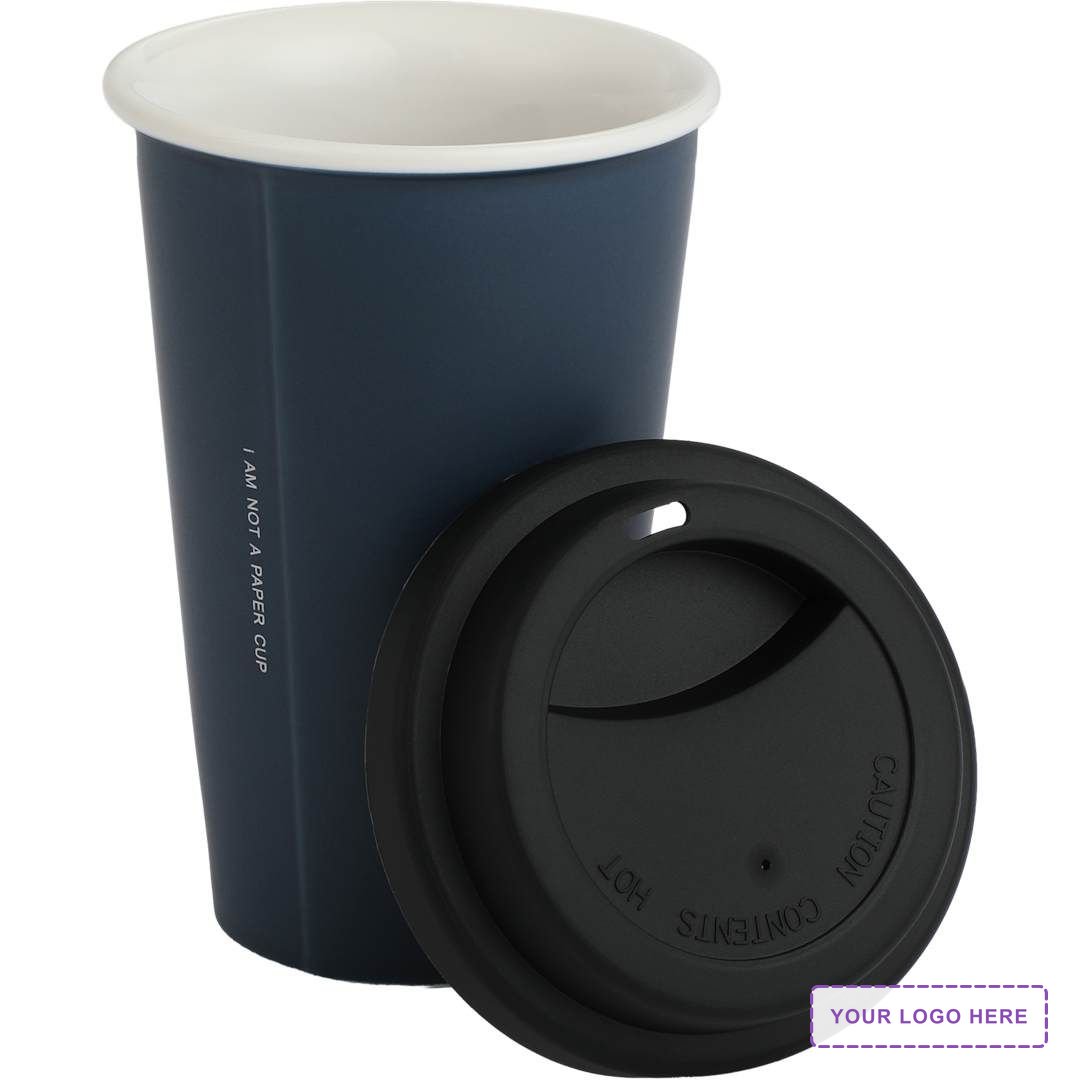 I'm Not a Paper Cup 10oz Ceramic Tumbler w/ Lid