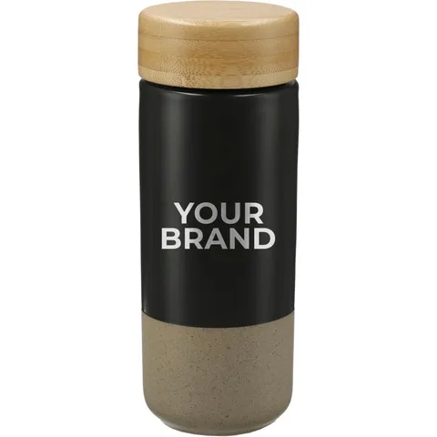Arlo Ceramic Tumbler with Bamboo lid 11oz