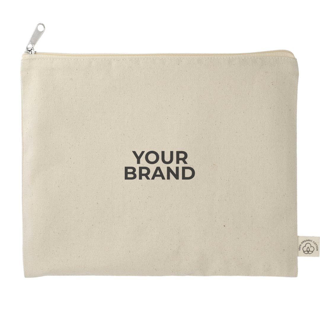 Organic Cotton Flat Travel Pouch