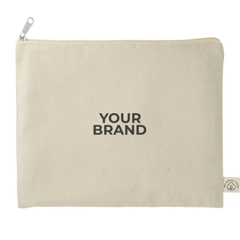 Organic Cotton Flat Travel Pouch