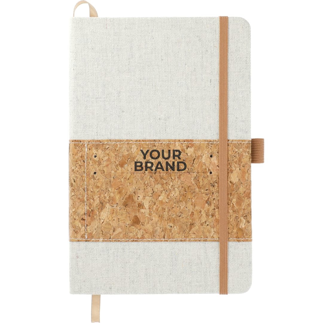 FSC® Mix 5.5" x 8.5" Recycled Cotton Cork Notebook