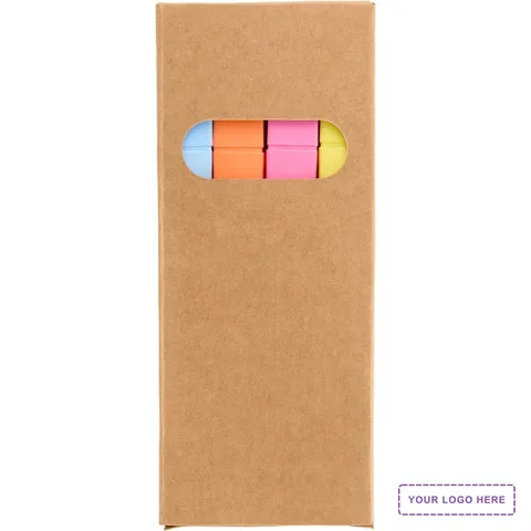 4-Piece Square Recycled Highlighter Set
