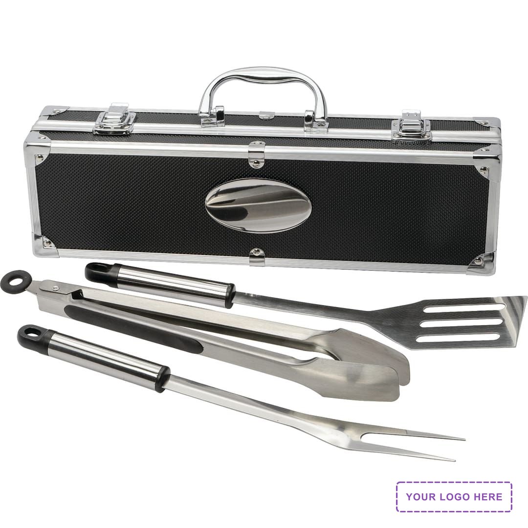 3 Piece BBQ set in Aluminum Case