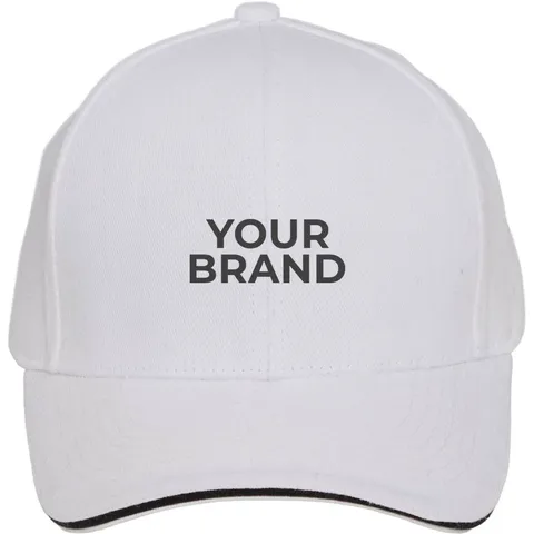 Recycled Cotton Twill 6 Panel Split Peak Ballcap