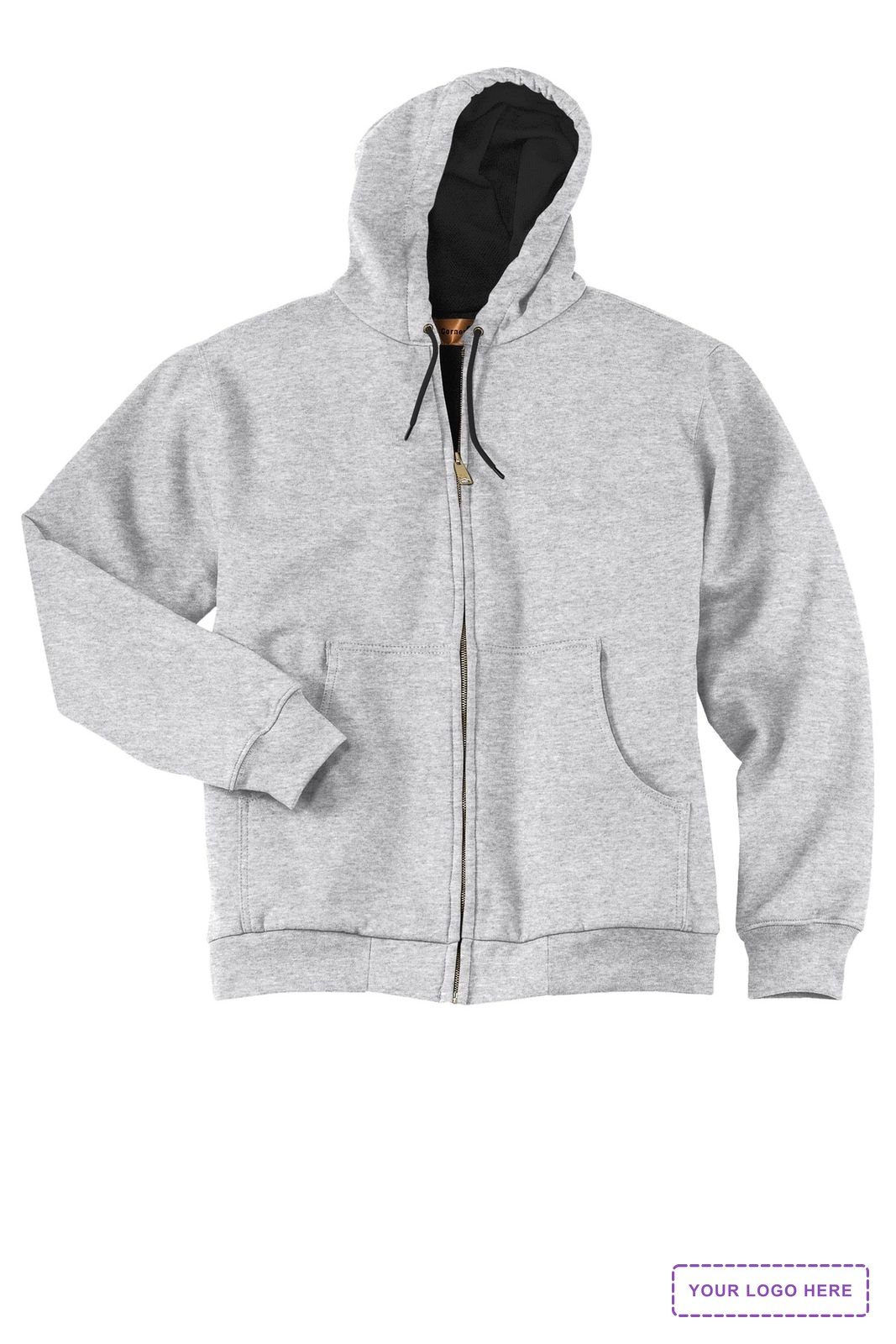 CornerStone - Heavyweight Full-Zip Hooded Sweatshirt with Thermal Lining. CS620