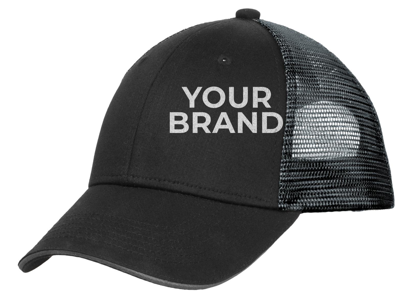 Port Authority Double Mesh Snapback Sandwich Bill Cap. C818