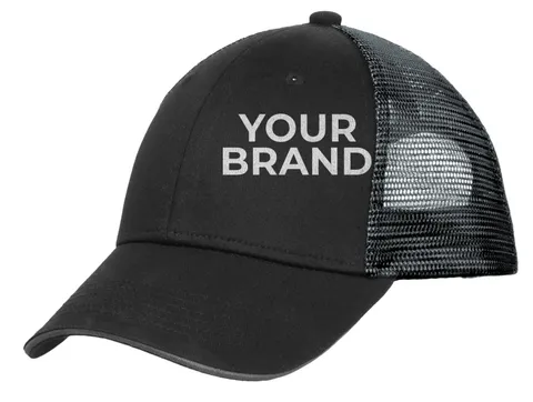 Port Authority Double Mesh Snapback Sandwich Bill Cap. C818