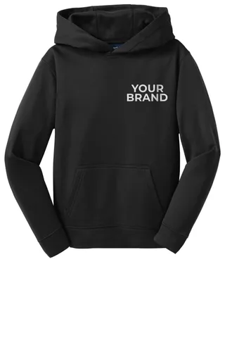 Sport-Tek Youth Sport-Wick Fleece Hooded Pullover. YST244
