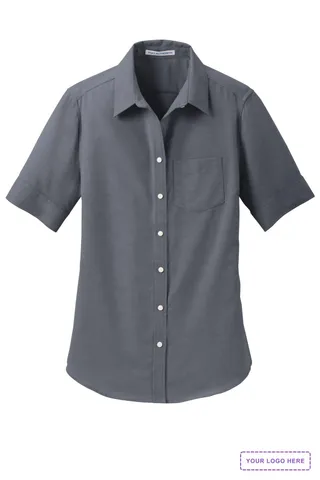 Port Authority Women's Short Sleeve SuperPro Oxford Shirt. L659