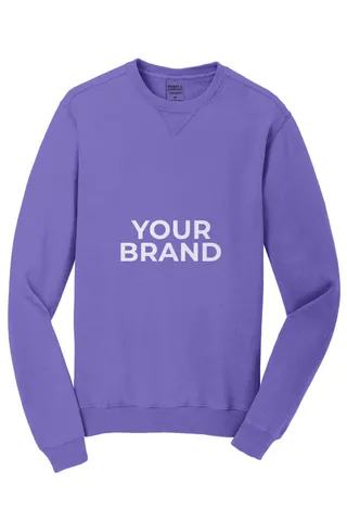 Port & Co Beach Wash Garment-Dyed Crewneck Sweatshirt PC098