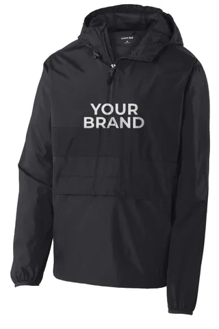 Sport-Tek Zipped Pocket Anorak. JST65