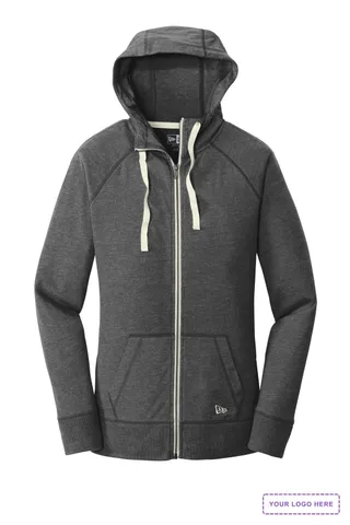 New Era Women's Sueded Cotton Blend Full-Zip Hoodie. LNEA122