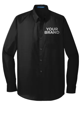 Port Authority Tall Long Sleeve Carefree Poplin Shirt. TW100