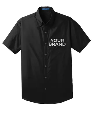 Port Authority Short Sleeve Carefree Poplin Shirt. W101