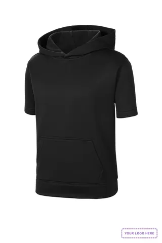 Sport-Tek Youth Sport-Wick Fleece Short Sleeve Hooded Pullover. YST251