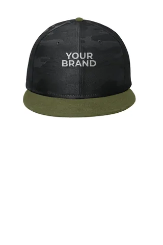 New Era Camo Flat Bill Snapback Cap NE407