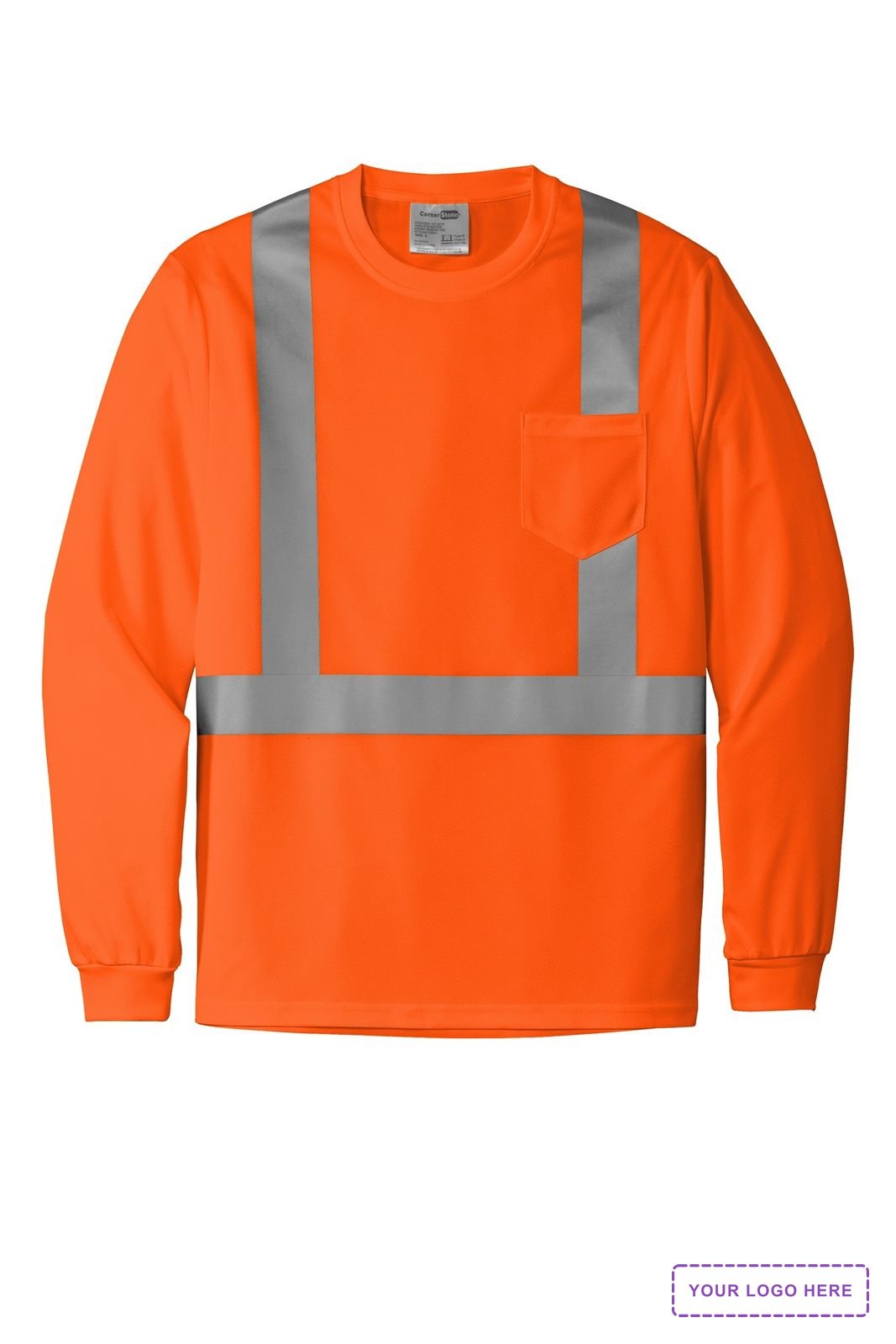 CornerStone ANSI 107 Class 2 Mesh Long Sleeve Tee. CS201