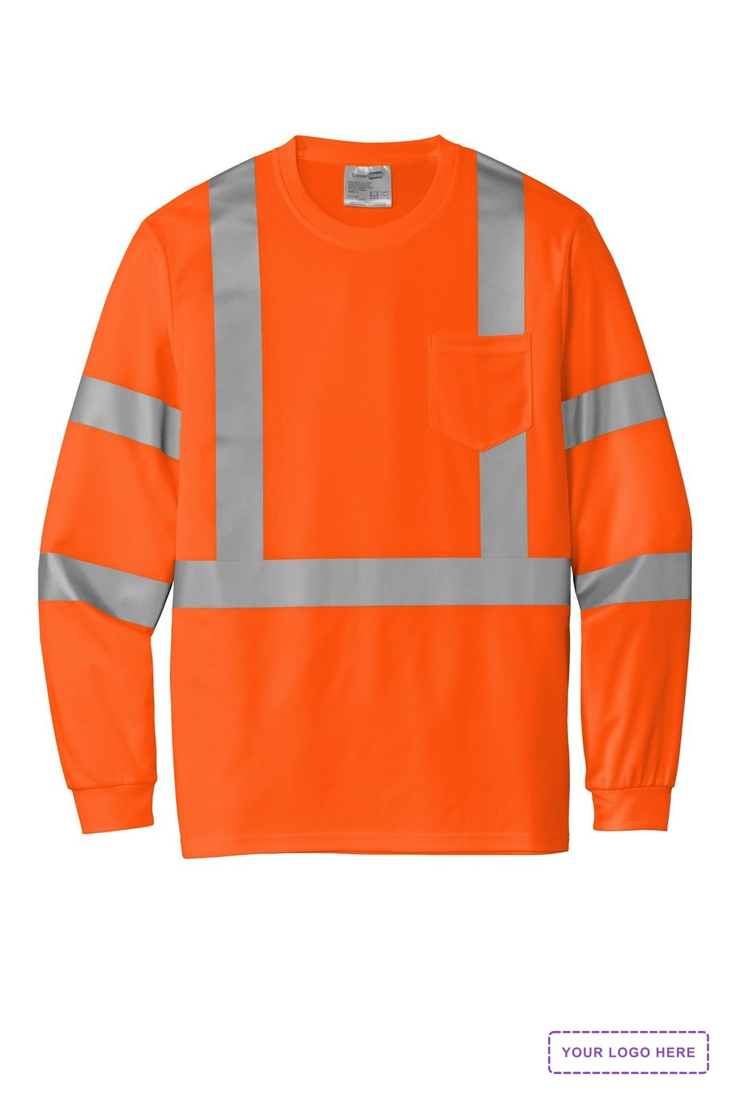 CornerStone ANSI 107 Class 3 Mesh Long Sleeve Tee. CS203