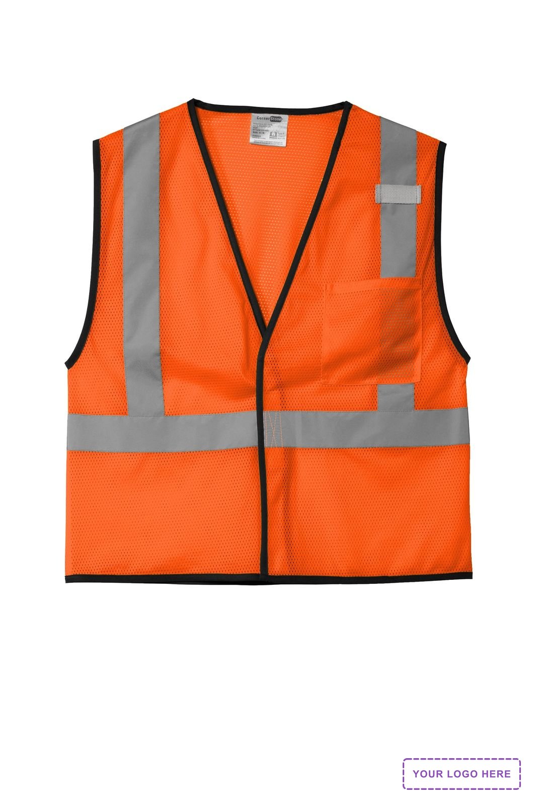 CornerStone ANSI 107 Class 2 Economy Mesh One-Pocket Vest. CSV100