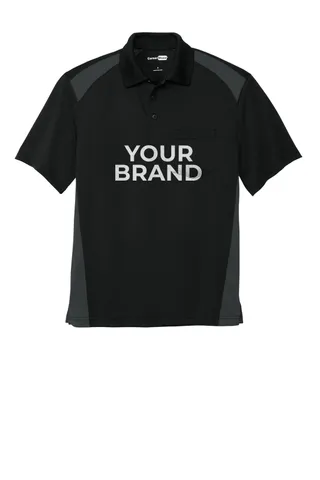 CornerStone Select Snag-Proof Two Way Colorblock Pocket Polo. CS416
